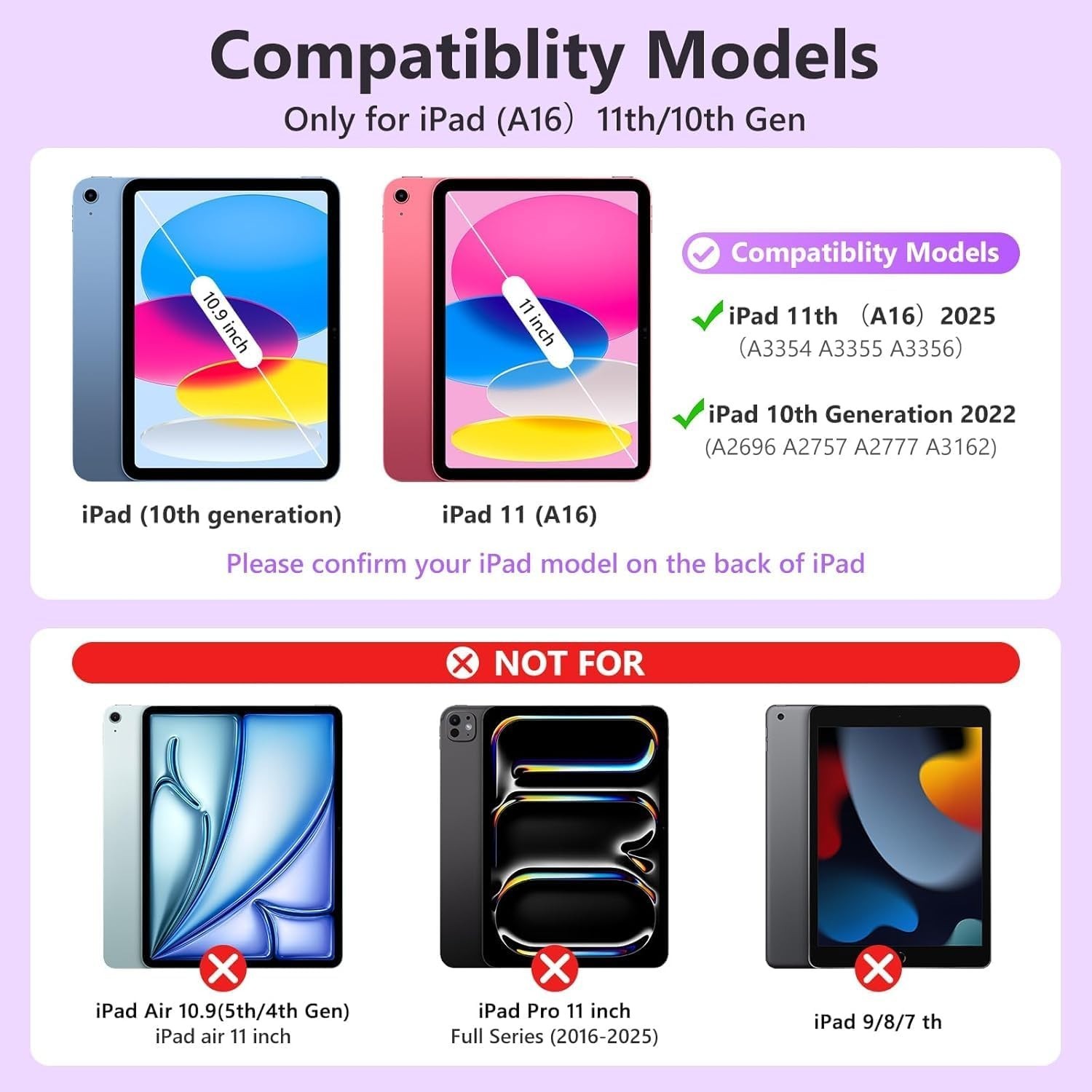 Touch Keyboard Case for iPad (A16) 11th Generation 11 inch 2025&10th Gen 10.9…