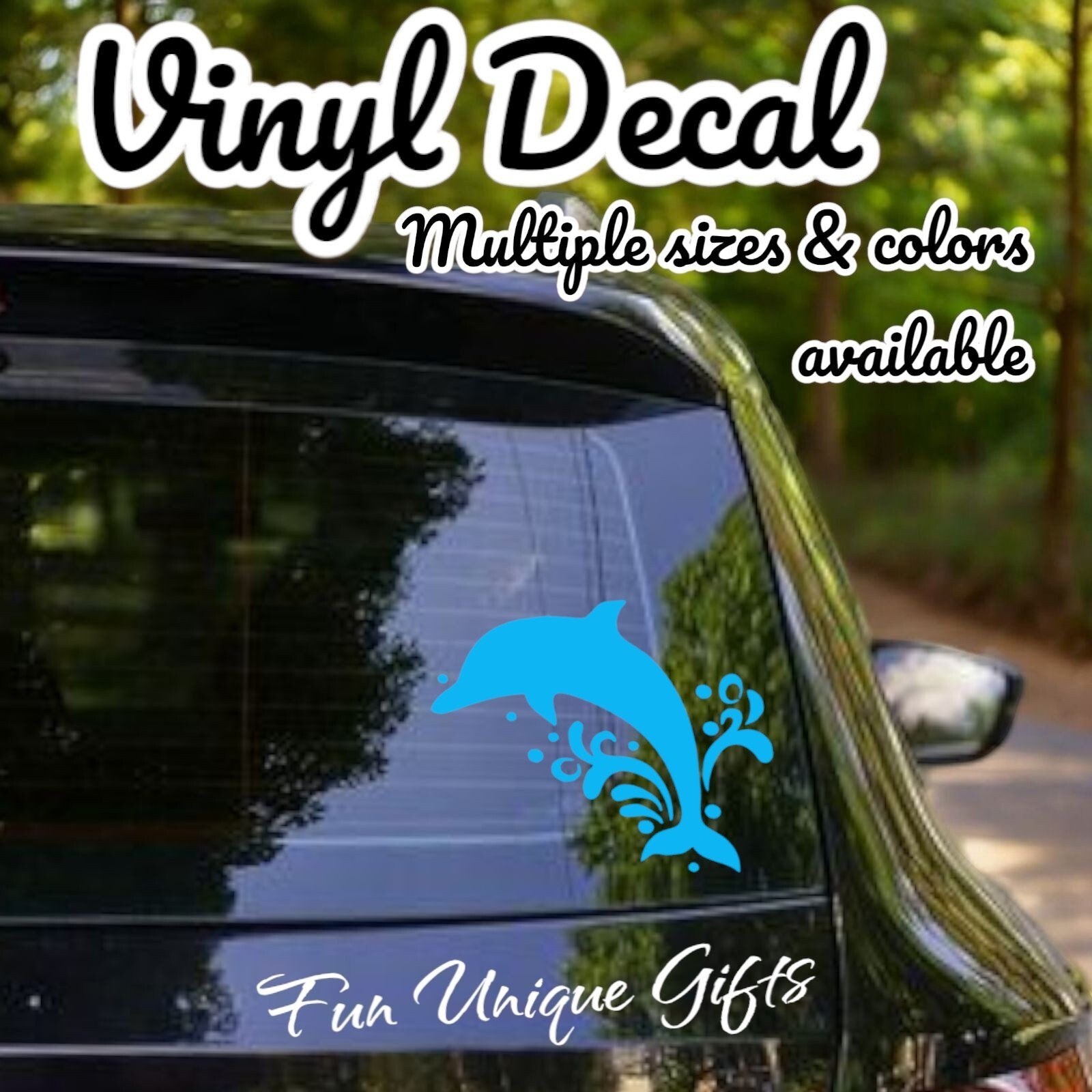 Dolphin Vinyl Decal Sticker -Multiple Colors & Sizes- FREE SHIPPING