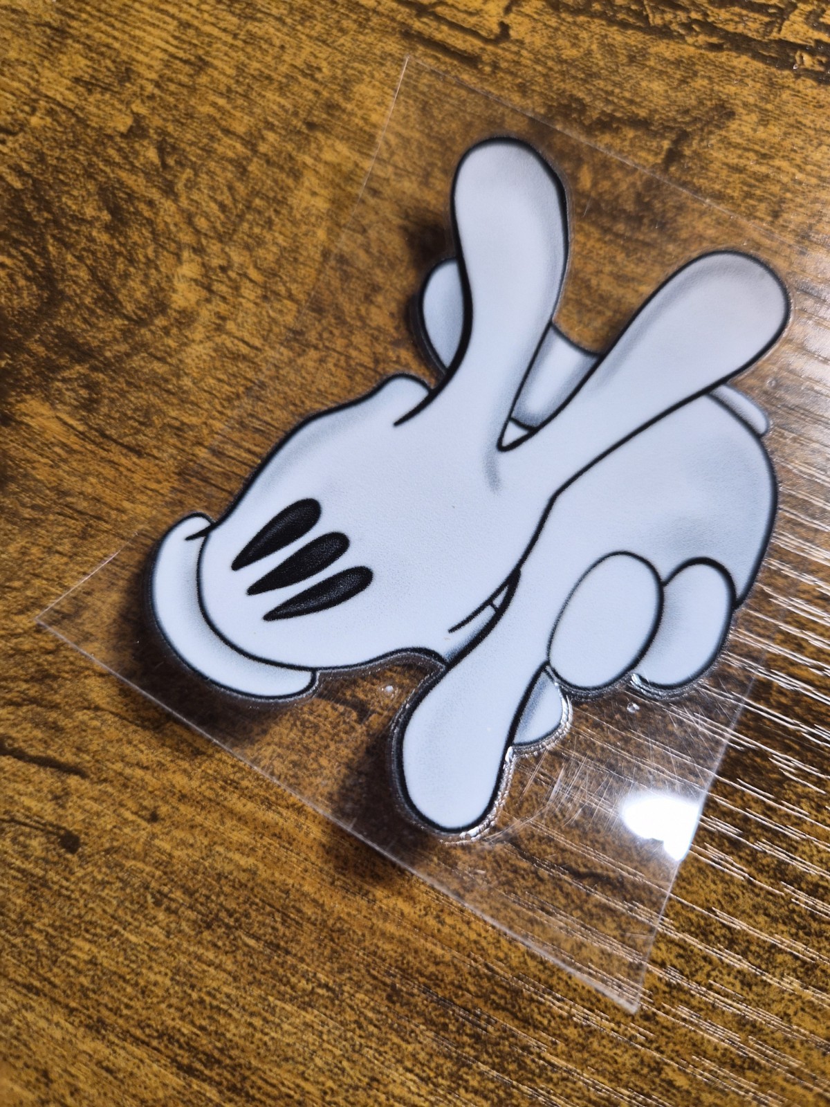 LA Mickey Mouse Hands 3" Tall High Quality UV DTF Raised Decal Sticker