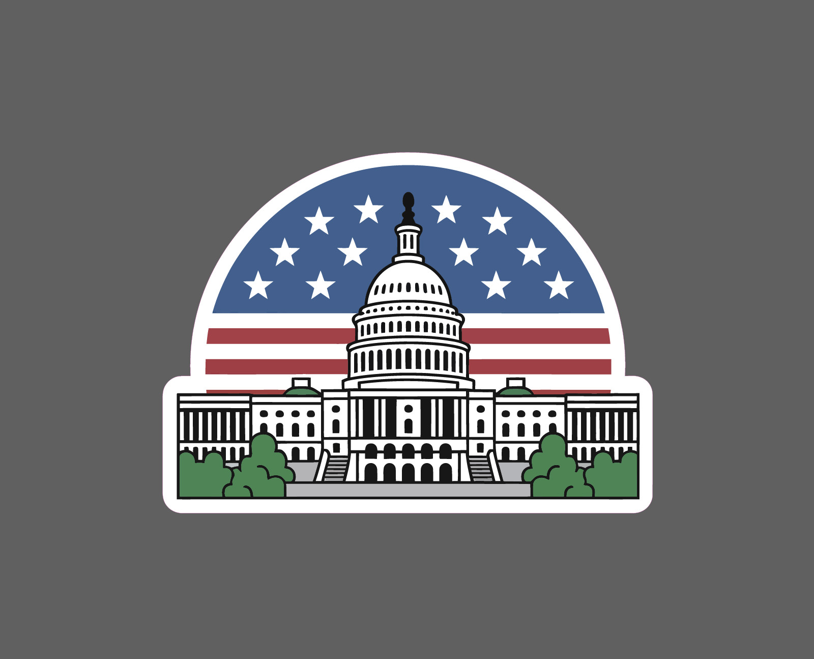 Capital Building Sticker Waterproof Decal USA America Travel Washington DC NEW