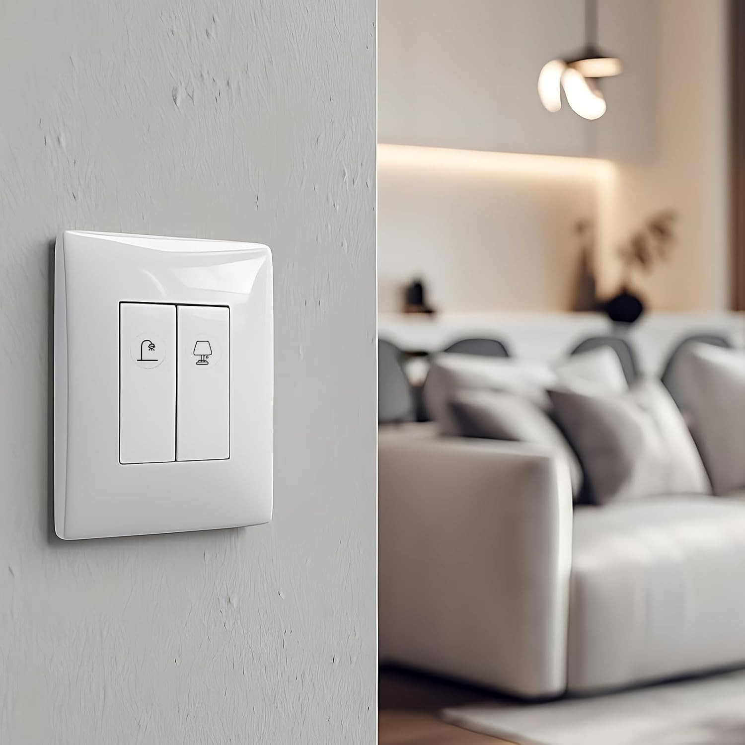 Transparent Light Switch Labels 620PCS, Waterproof Switch Stickers for Home Offi