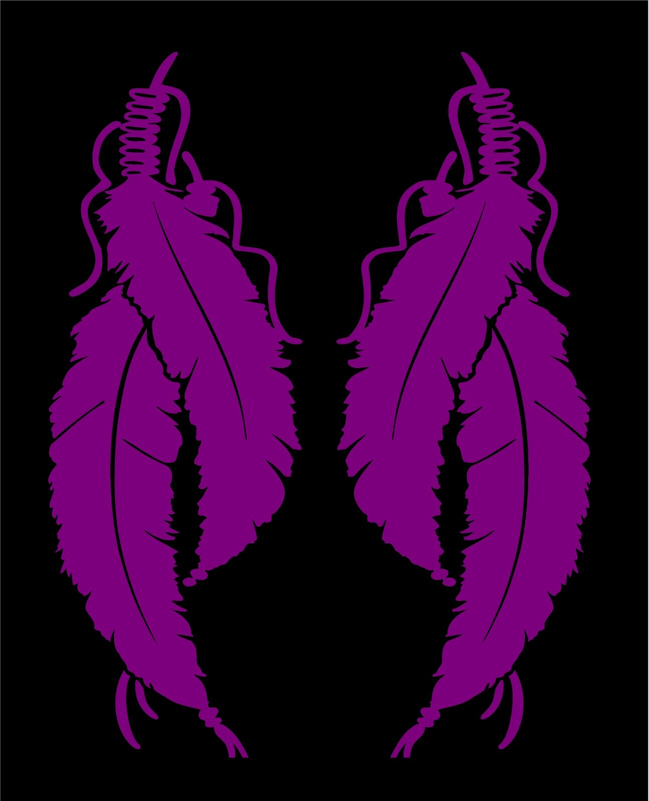 Feathers Decals southwestern Native American style decal window vinyl sticker