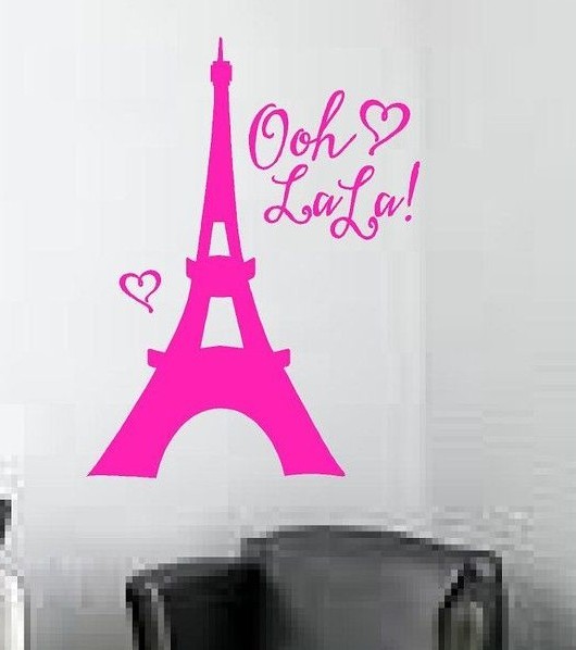 Eiffel Tower Paris wall sticker decal mural ooh lala art kids teenagers nursery