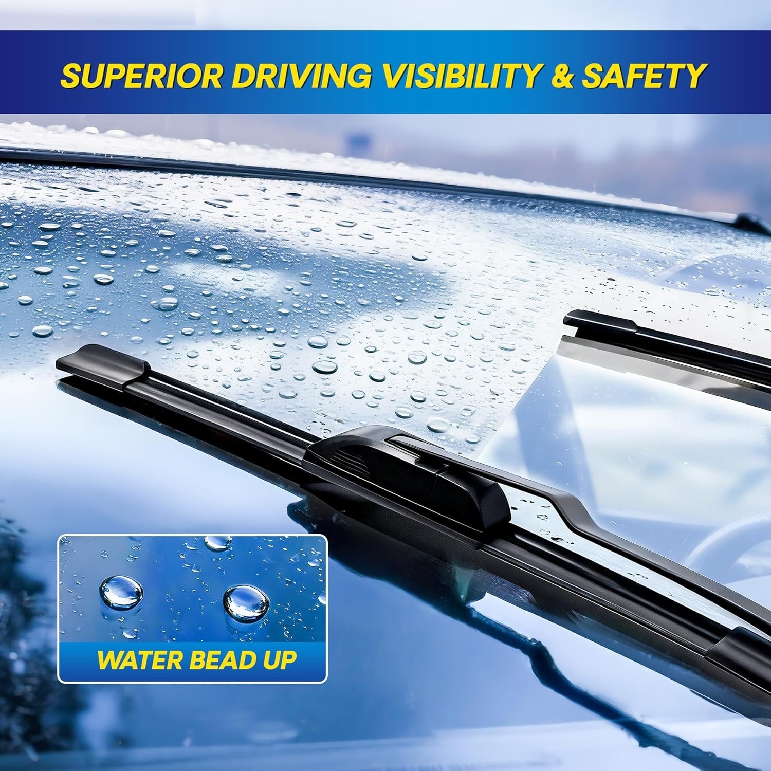 Silicone Windshield Wipers Replacement for Ford Edge PLUS 2015 2016 2017 2018