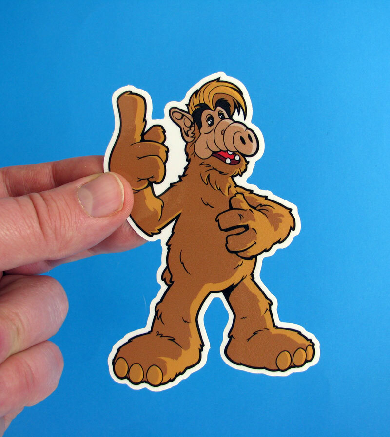 ALF Vinyl Sticker 80s TV Decal for Skateboard Laptop Car Waterbottle