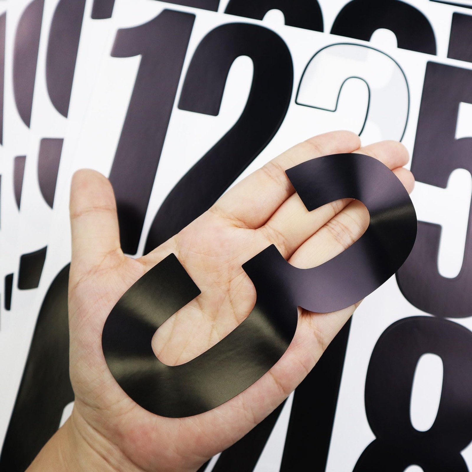 5 Inch Vinyl Number Stickers 88PCS Self Adhesive 0-9 Black for Mailbox House Sig