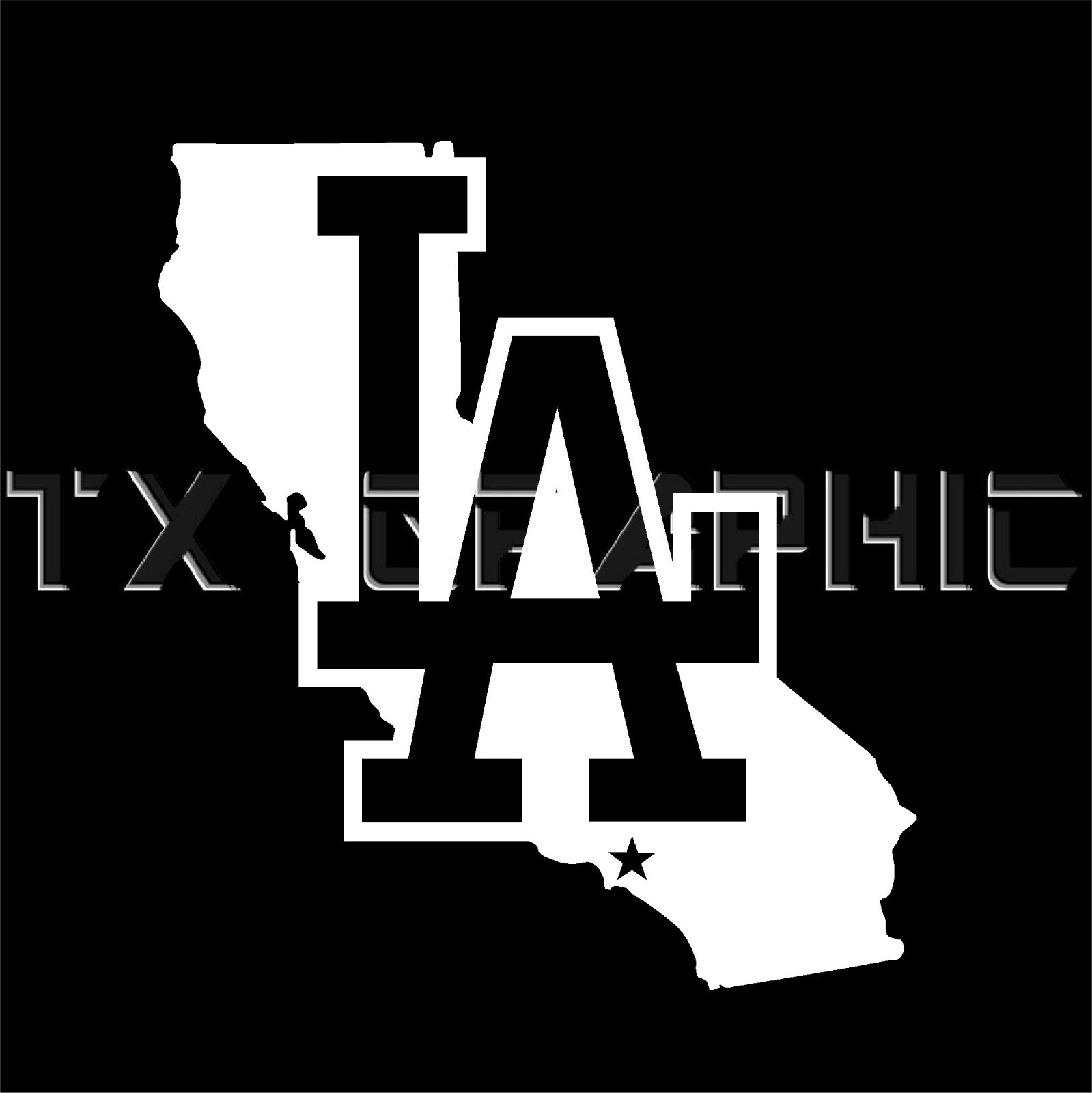 LA Dodgers LOS ANGELES CALIFORNIA VINYL STICKER DECAL VEHICLE GRAPHIC MLB