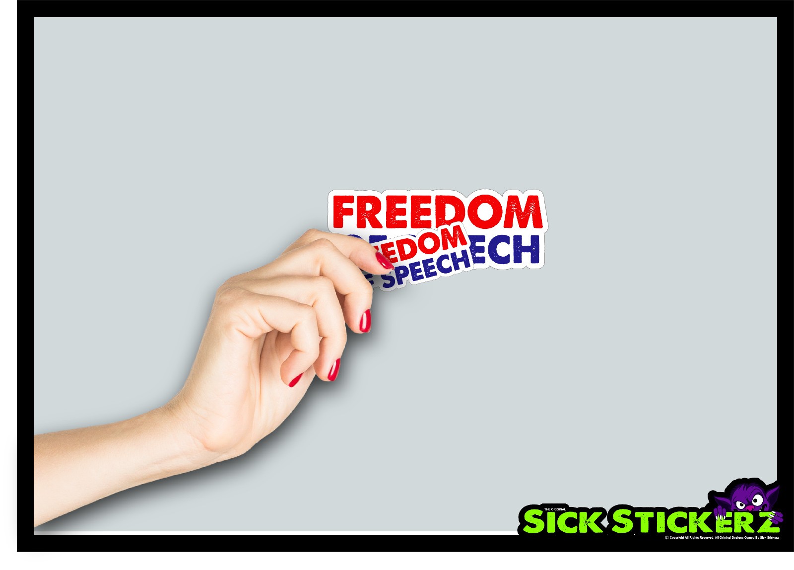 Freedom Of Speech Patriotic Sticker Decal Car Truck Window Red White and Blue