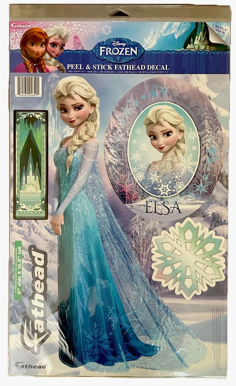 Disney Frozen Fathead Peel & Stick Wall Decal Set Elsa Anna Olaf Room Decor New