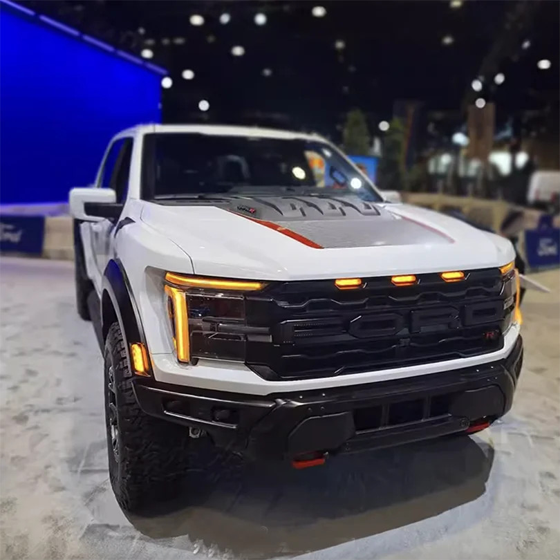 Aftermarket Sport R Bedside & Hood Stripe Decal Kit for Ford F-150 Raptor (2024)
