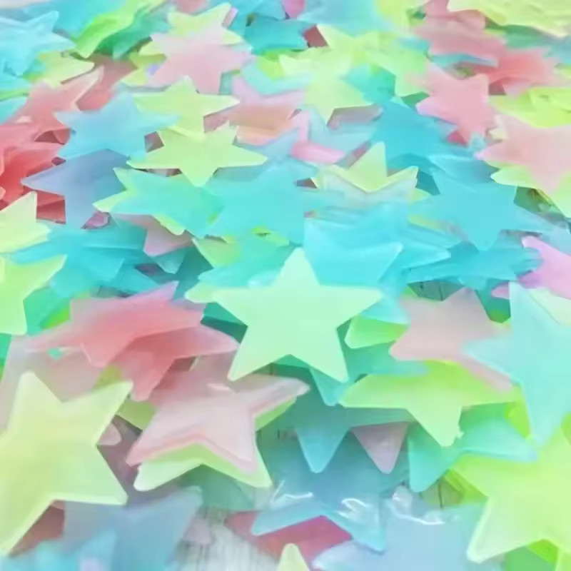 Glow in The Dark Star Wall Stickers Luminous Ceiling Decals Kids Bedroom Decor
