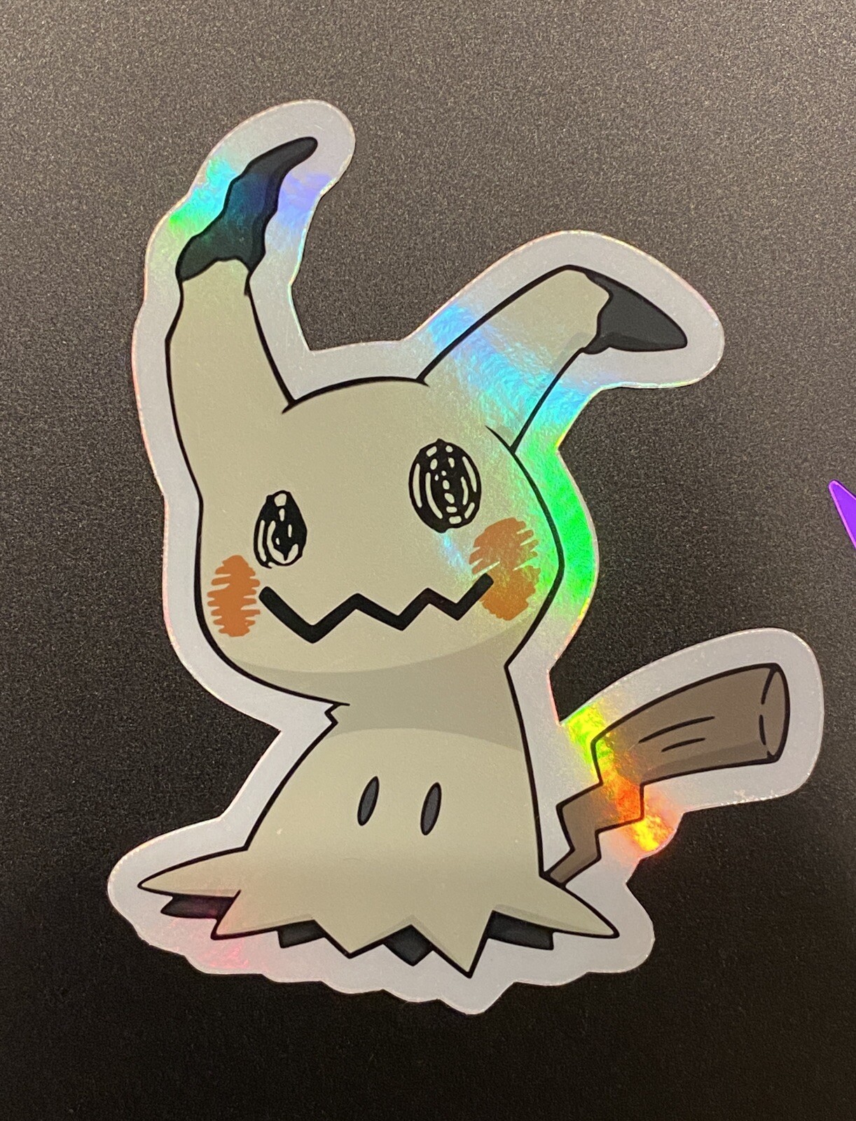 Mimikyu Sticker Holographic Pokemon Decal Rainbow Holo