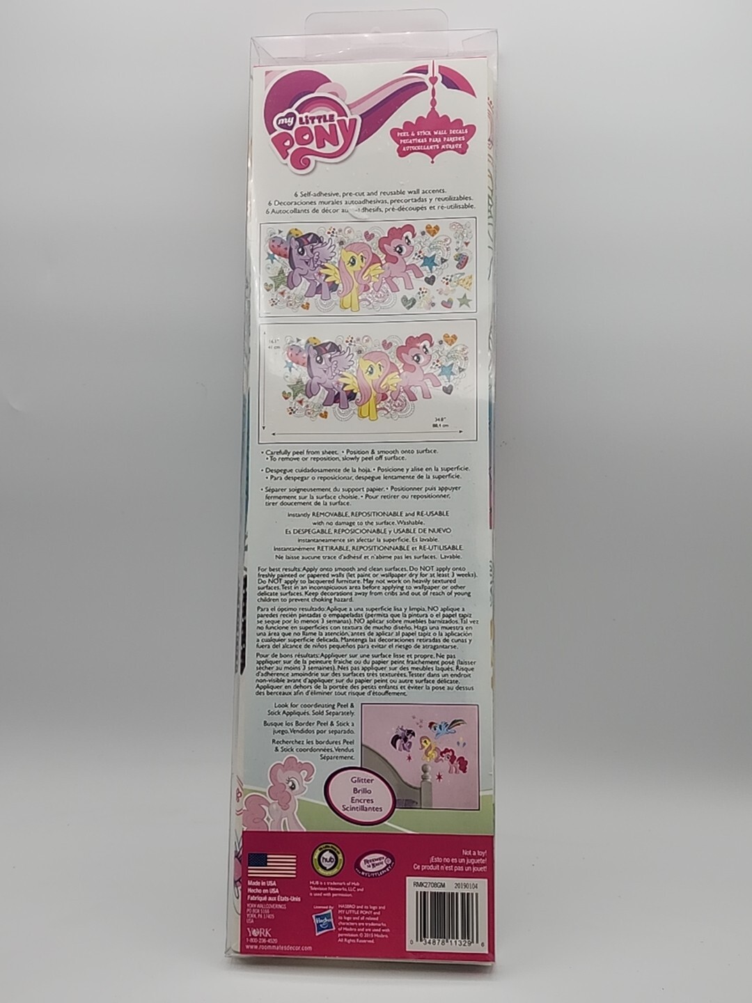 My Little Pony Friendship Is Magic Removable Wall Decals! Peel And Stick! 