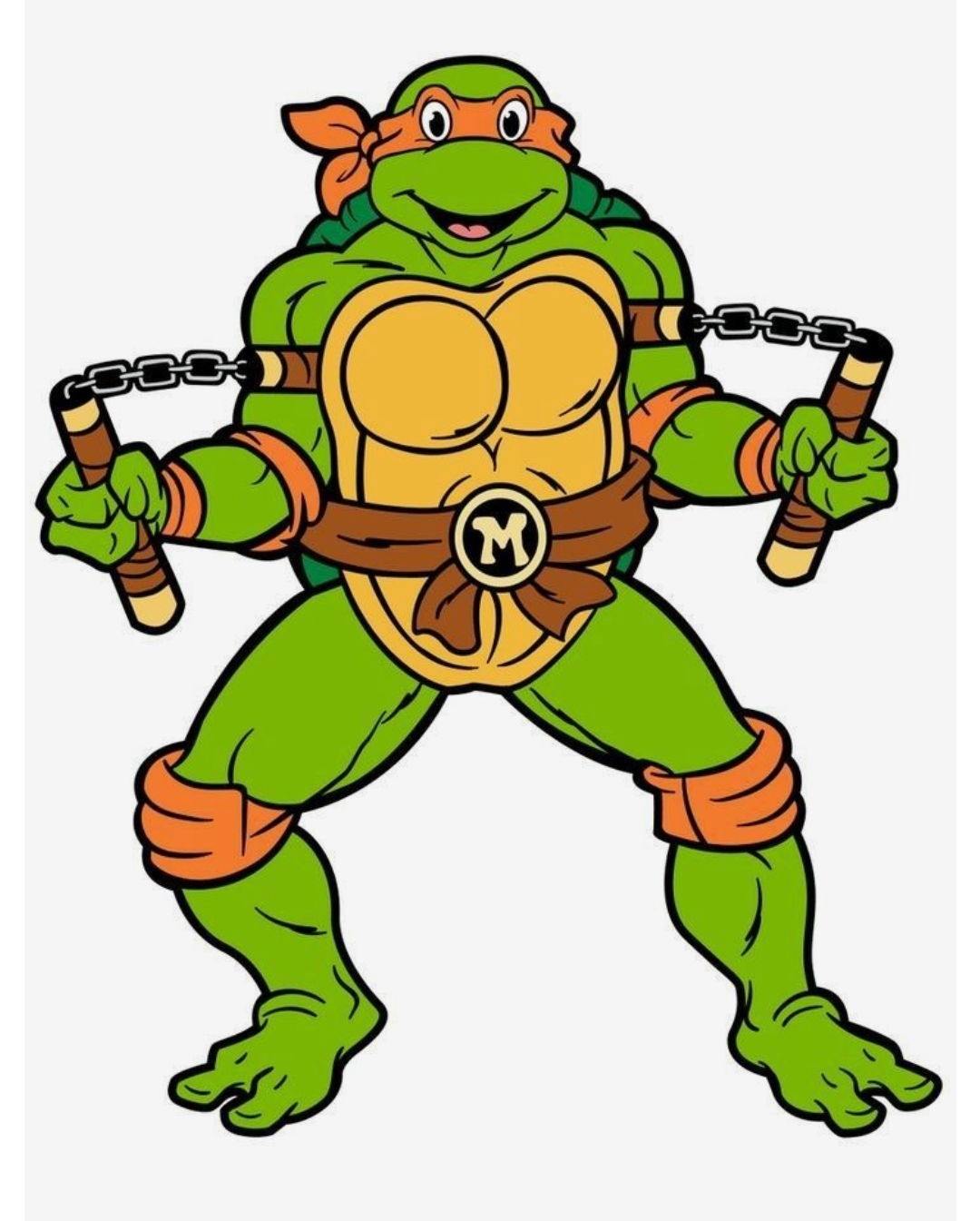 TMNT STICKER X MIKEY STICKER X VYNIL HIGH GLOSS DIECUT STICKER X 3X2 INCHES S