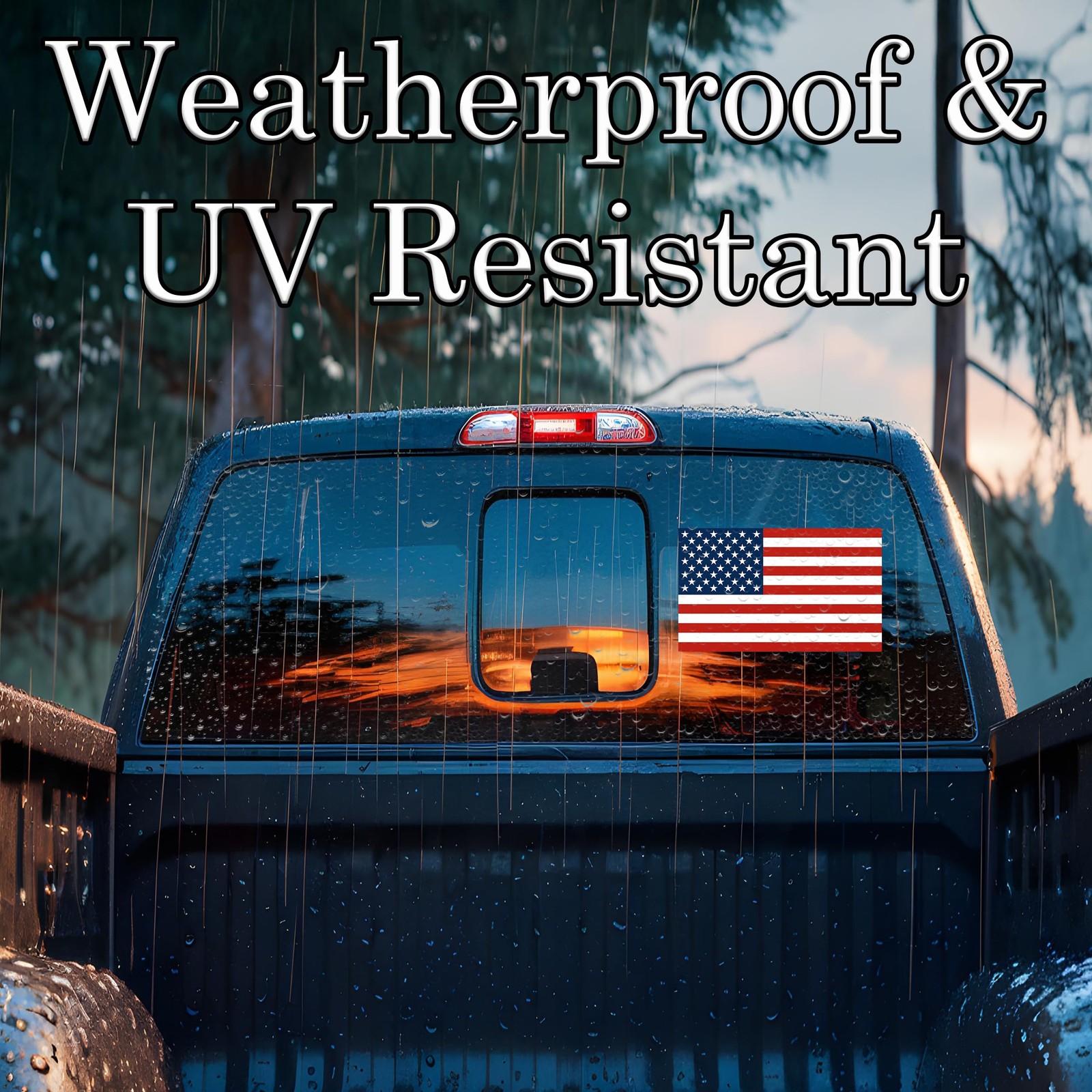 Large US United States of America USA Flag Car Truck Window Decal Sticker Pat…