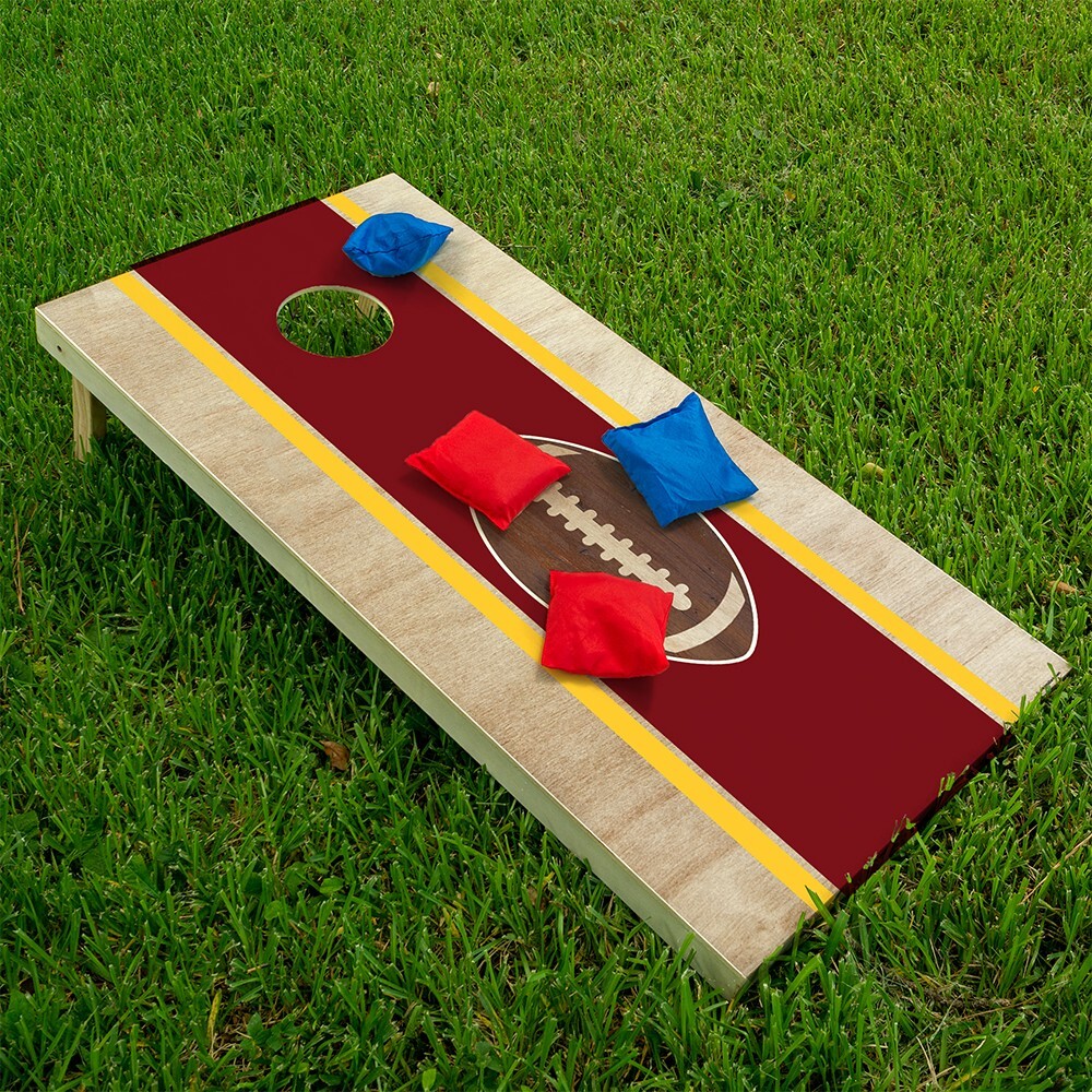 Red &Yellow Minneapolis–Saint Paul, Minnesota Football Tailgating Cornhole Decal
