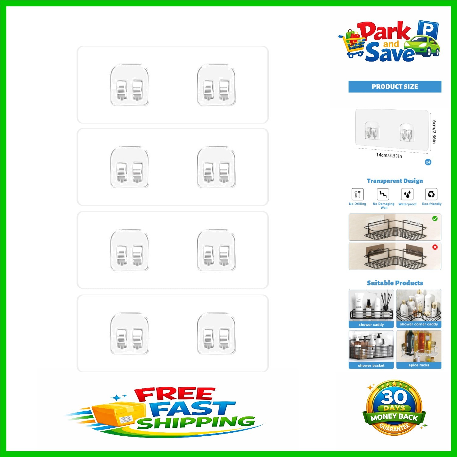 Compact 4 Pack Adhesive Suction Stickers for Effortless Bathroom Organization