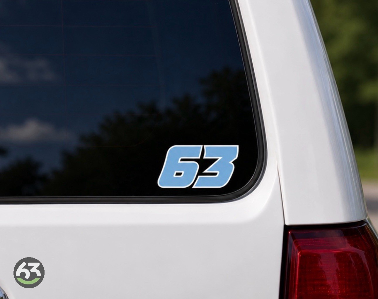 Set of TWO personalized Vinyl Sports Helmet Number Decals Baseball Softball