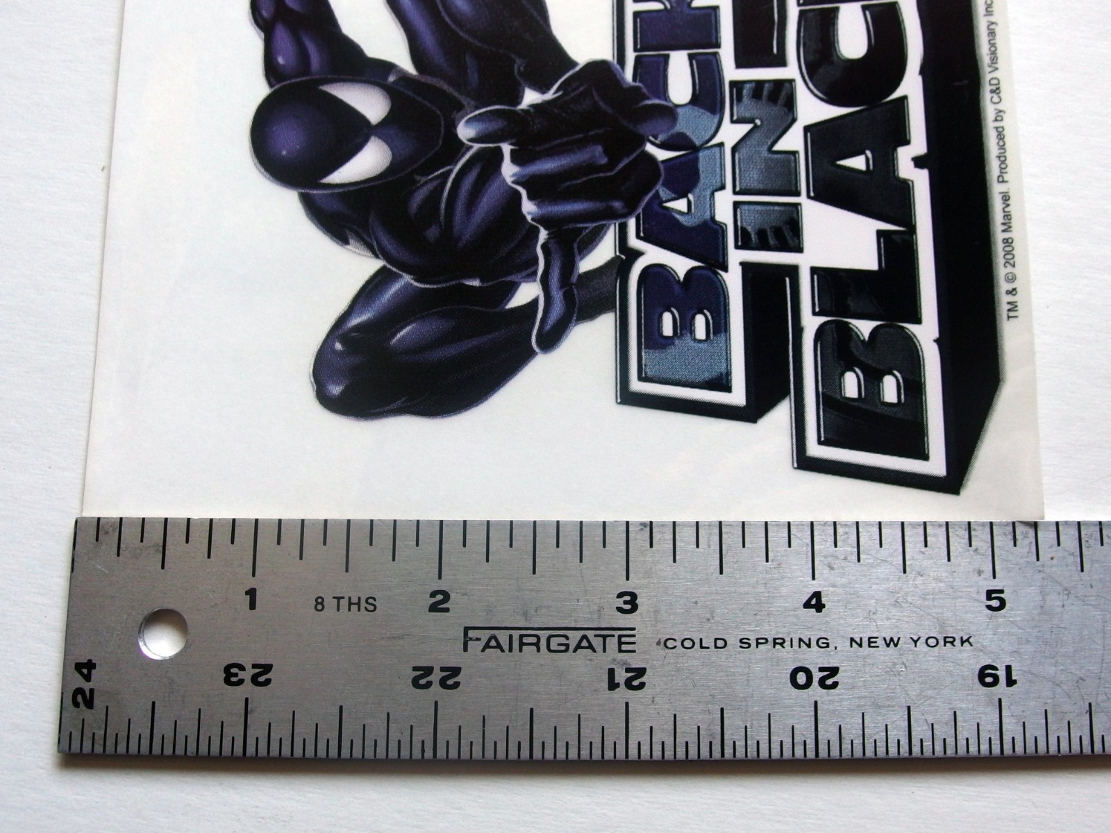 Spider-Man Back in Black Clear Sticker Marvel, C&D Visionary 2008 4.5" x 5.25"