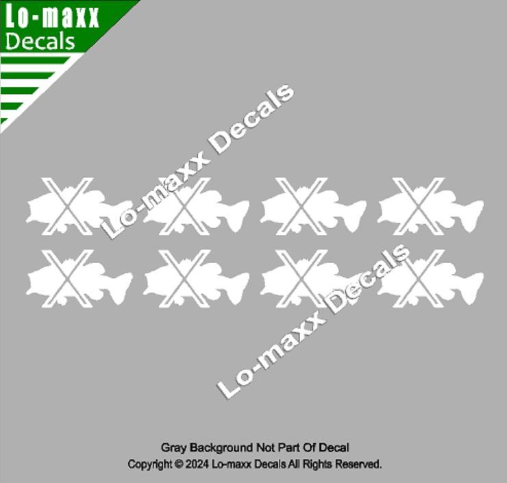 Large Mouth Bass Fishing Kill Markings Premium Quality Die Cut Vinyl Decal