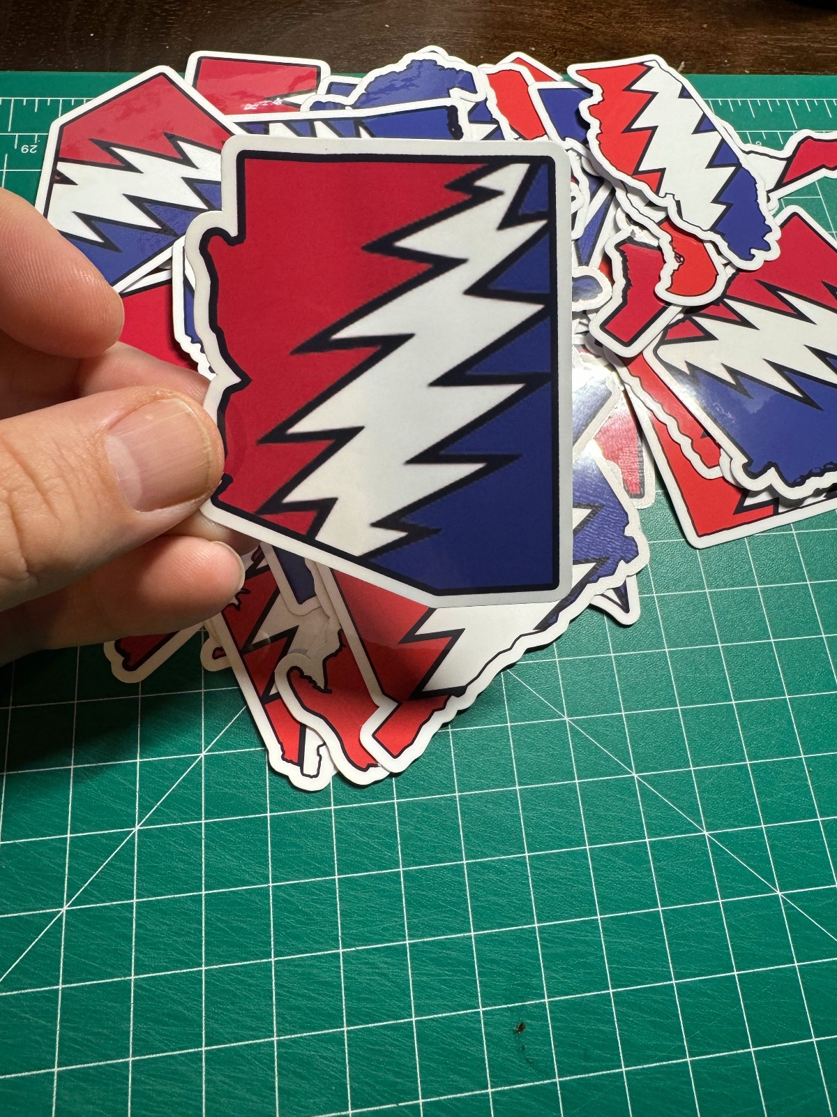 Arizona Stealie – Grateful Dead – Laminated Vinyl Sticker – 2"x3"