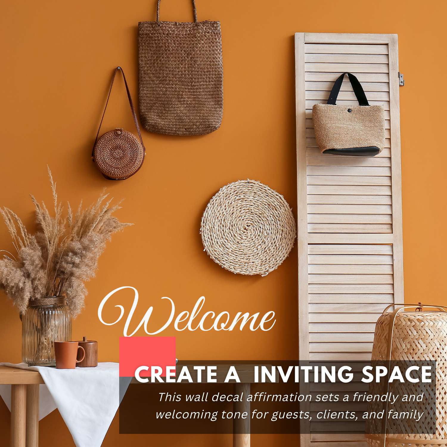 Welcome Inspirational Front Door Wall Decal Sticker Quote Vinyl Art Home Decor