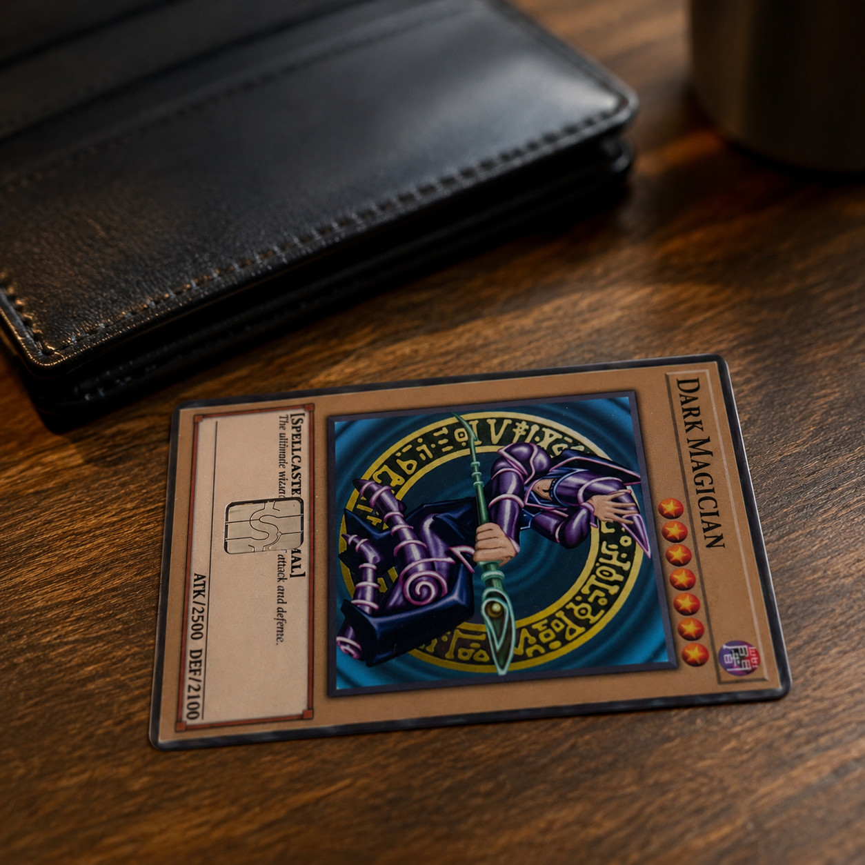 Yughio Credit Debit Card Skin Cover Sticker Chip Dark Magician Fun Decal 2 Pack