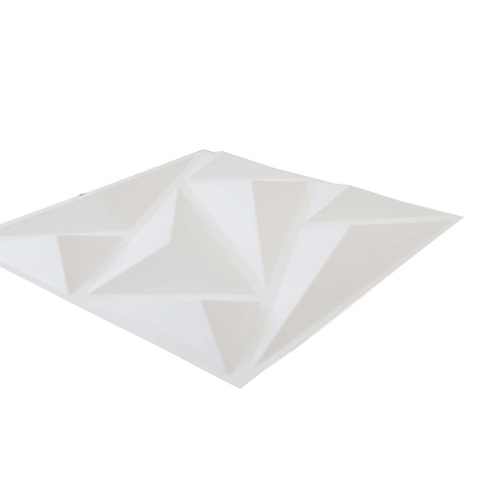 12pcs 3D Wall Panels Decorative Wall Boards 30cm*30cm Square PVC Panels White