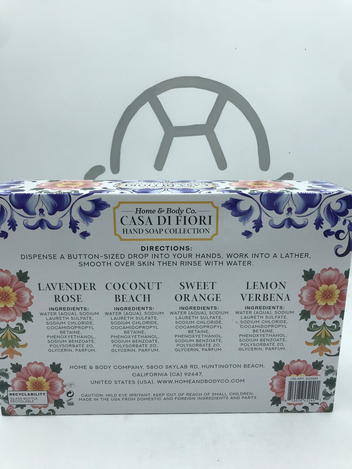 Home & Body Co. Casa Di Fiori Hand Soap Collection Set of 4, 19.5 Fl Oz (576 Ml)