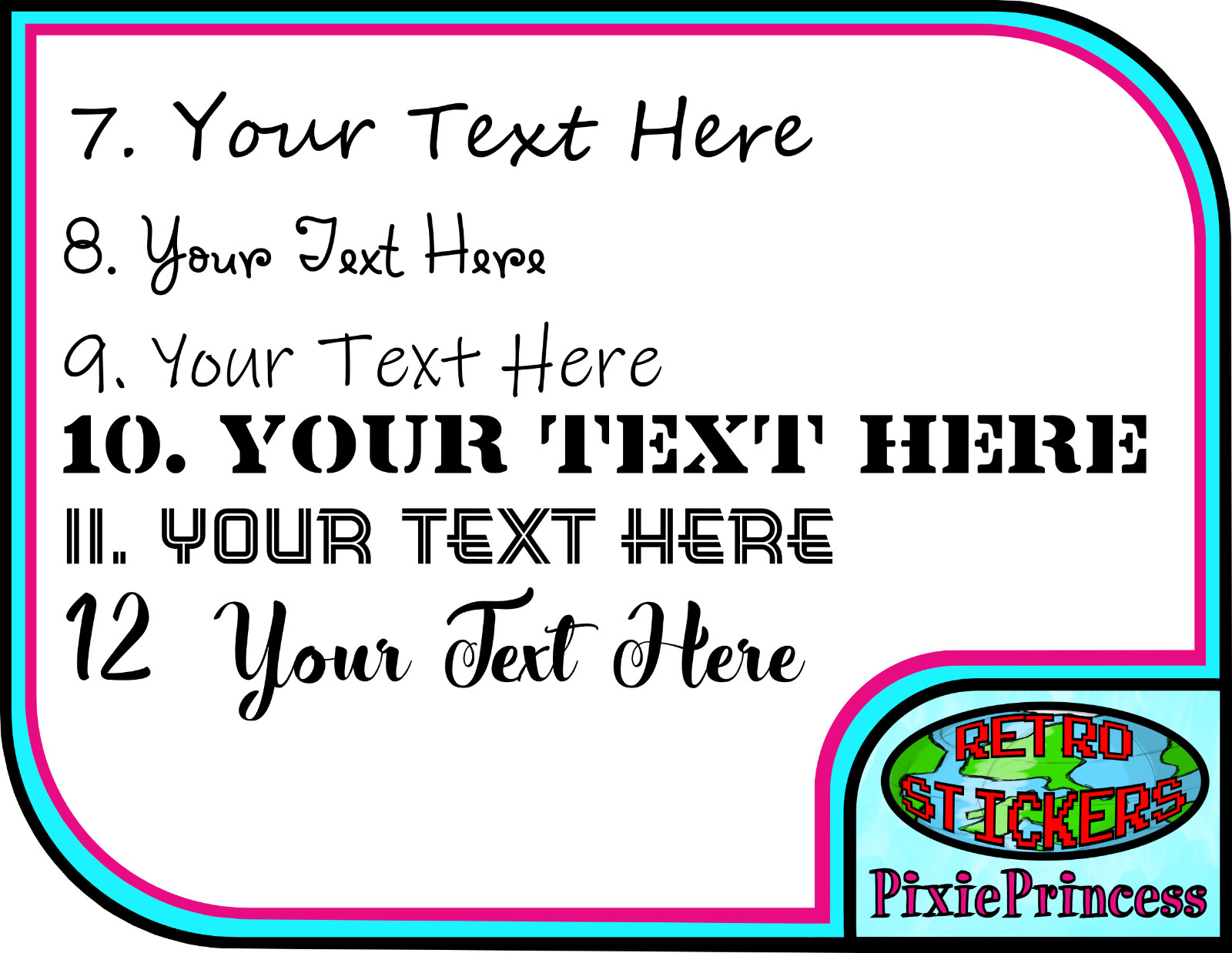 Personalised Business Sticker Car Custom Vinyl Decal Design Your Own Logo Quote