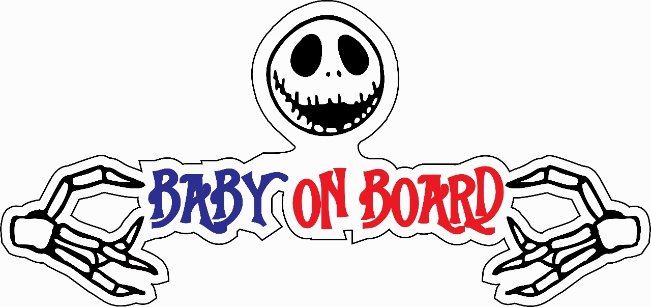 Baby On Board – (Jack Skellington) Car Vinyl Sticker Decal