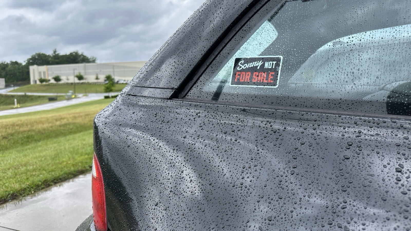 SORRY, NOT FOR SALE removable window cling | Collectible car decal for car shows