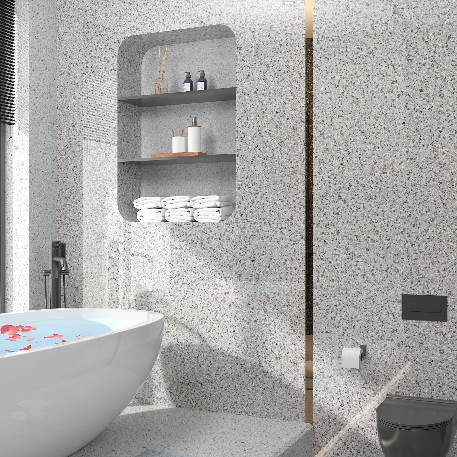 Light Grey Granite Countertop Contact Paper Waterproof Glossy Marble Contact …