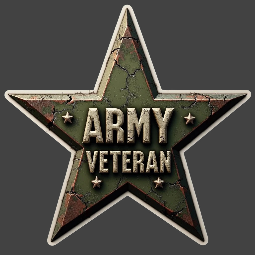 Army Veteran Combat Soldier Sticker Vinyl Decal Military Patriotic USA