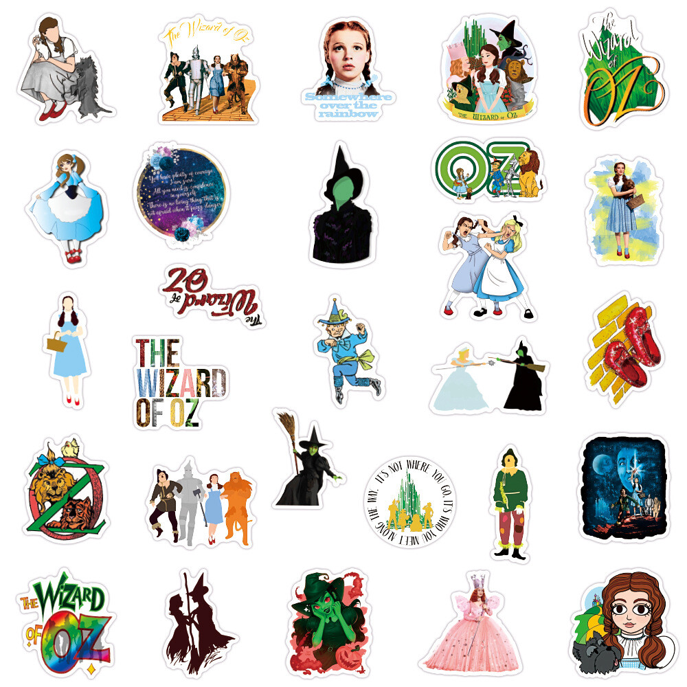100Pcs The Wonderful Wizard of Oz Sticker for Adults Teens Girls Water Bottles