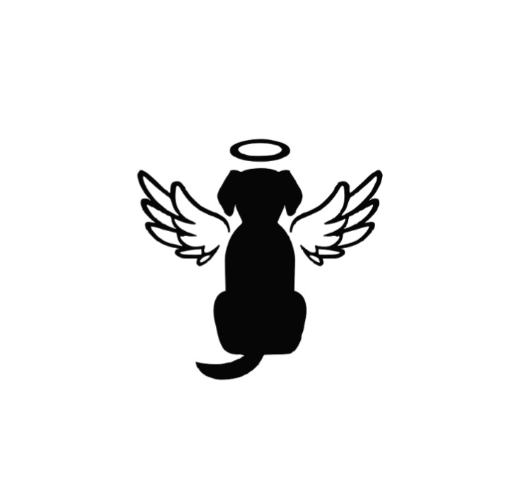 Angel Dog Memorial Vinyl Decal Sticker -Multiple Colors & Sizes- FREE SHIPPING