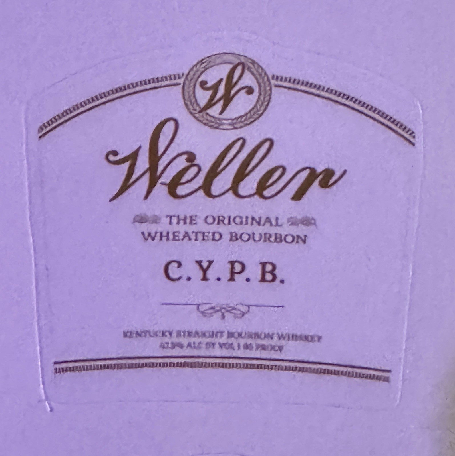 Mini Bottle Label Stickers – Weller Wheater Bourbon Vertical – 6 Stickers – CYPB