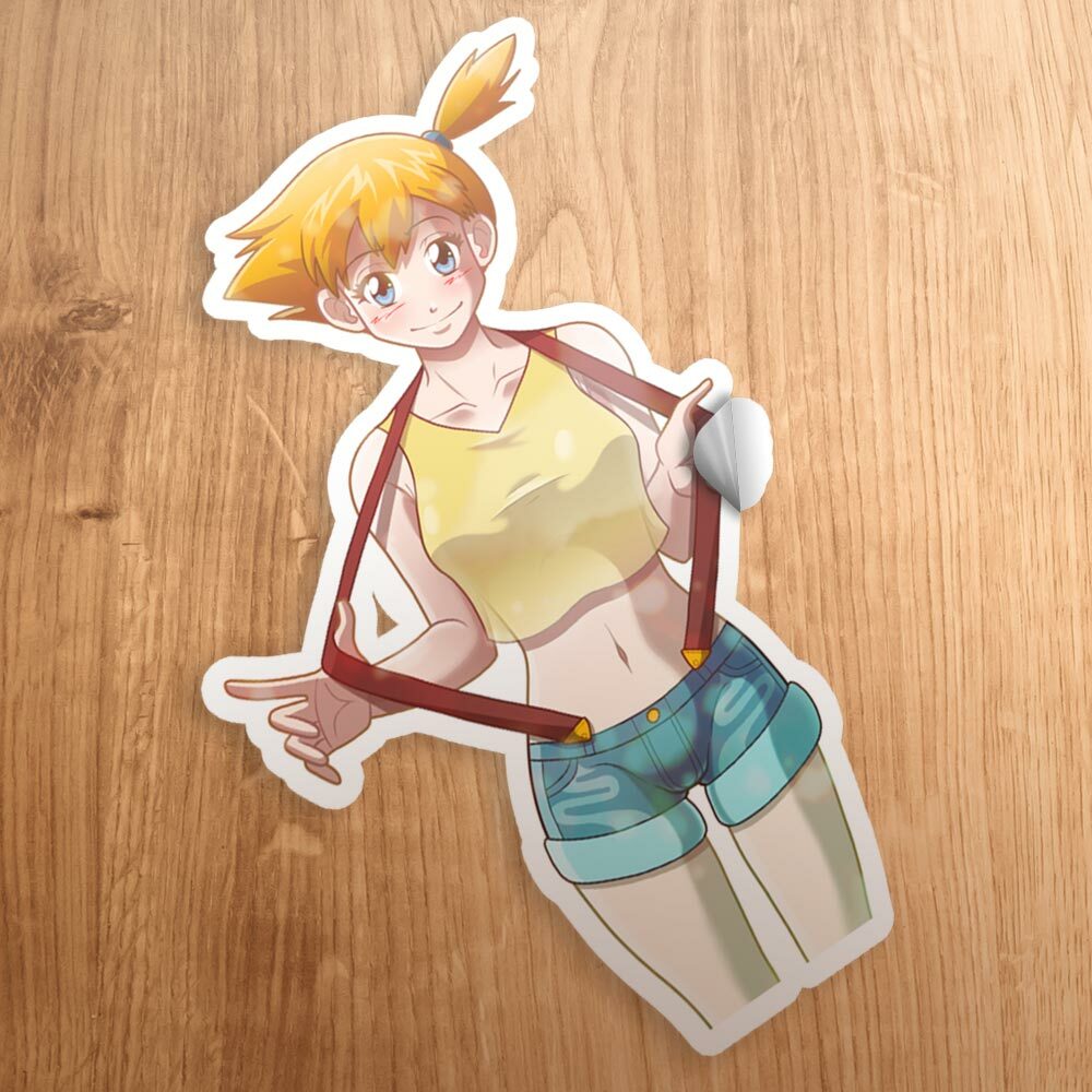 Misty Pokemon Trainer Anime Cute 3" Die-Cut Glossy Vinyl Sticker