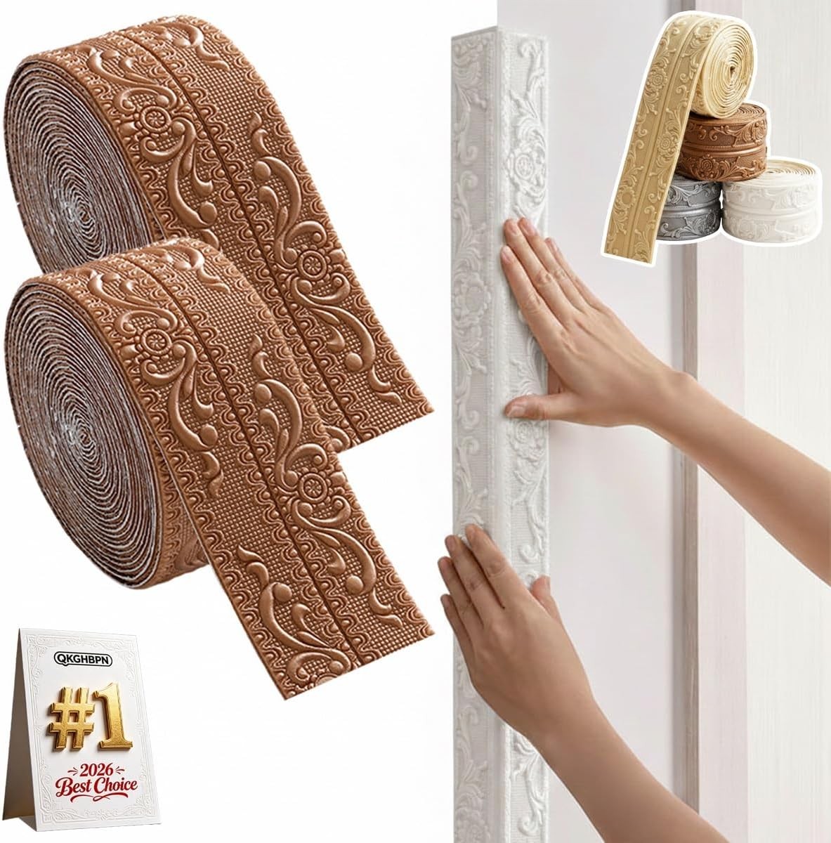 32.8 Ft DIY Decorative Border Tape for Walls & Furniture,Self Adhesive Trim
