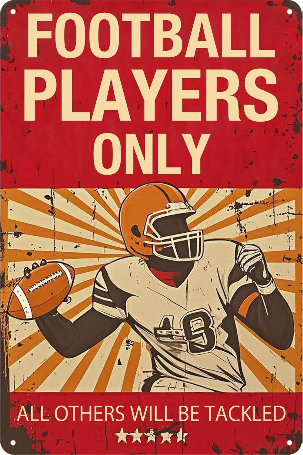 Football Room Decor for Boys Football Gifts for Boy 8-12 Football Wall Art Footb