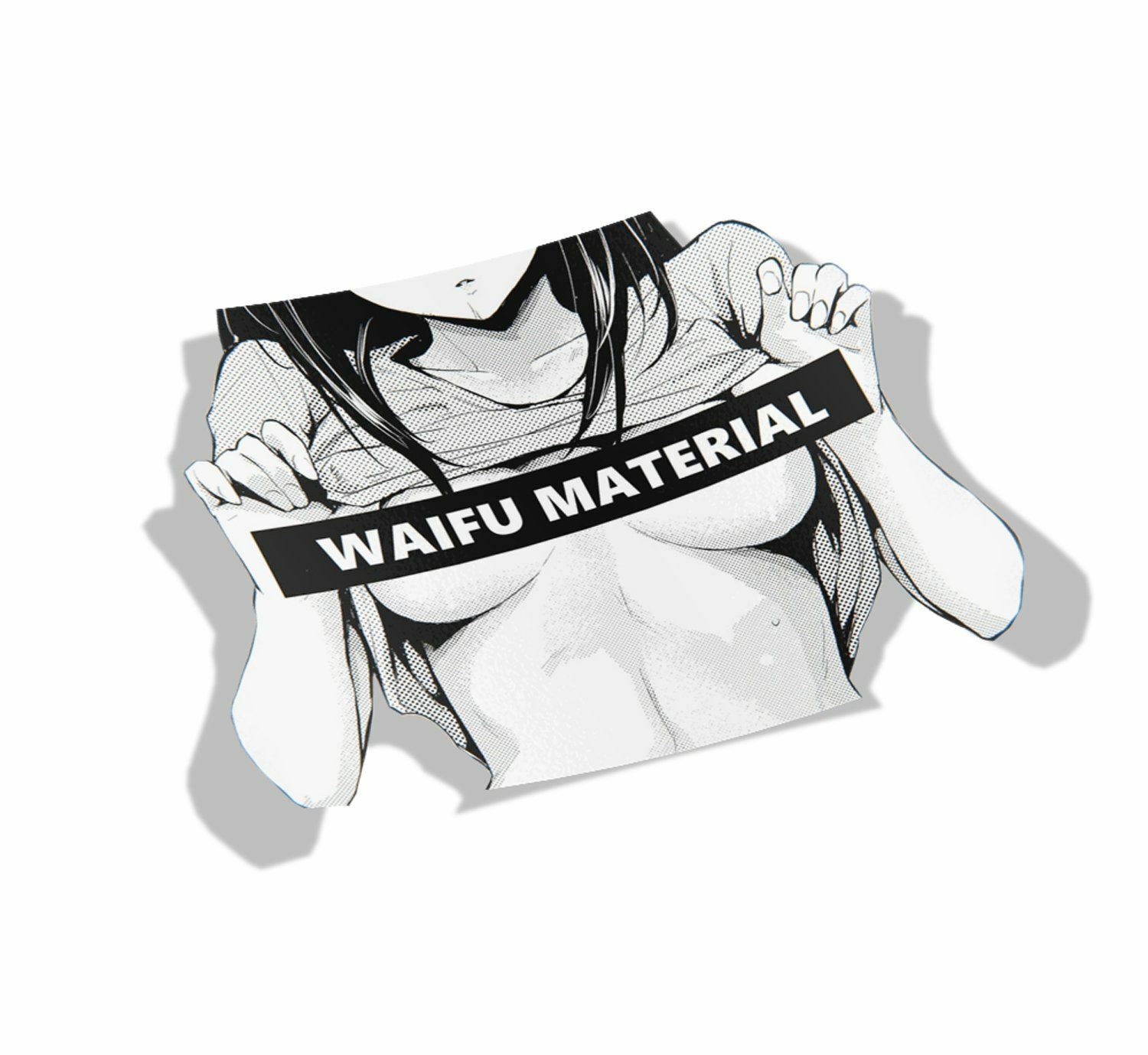 Waifu Material | Anime Vinyl Car Window Stickers