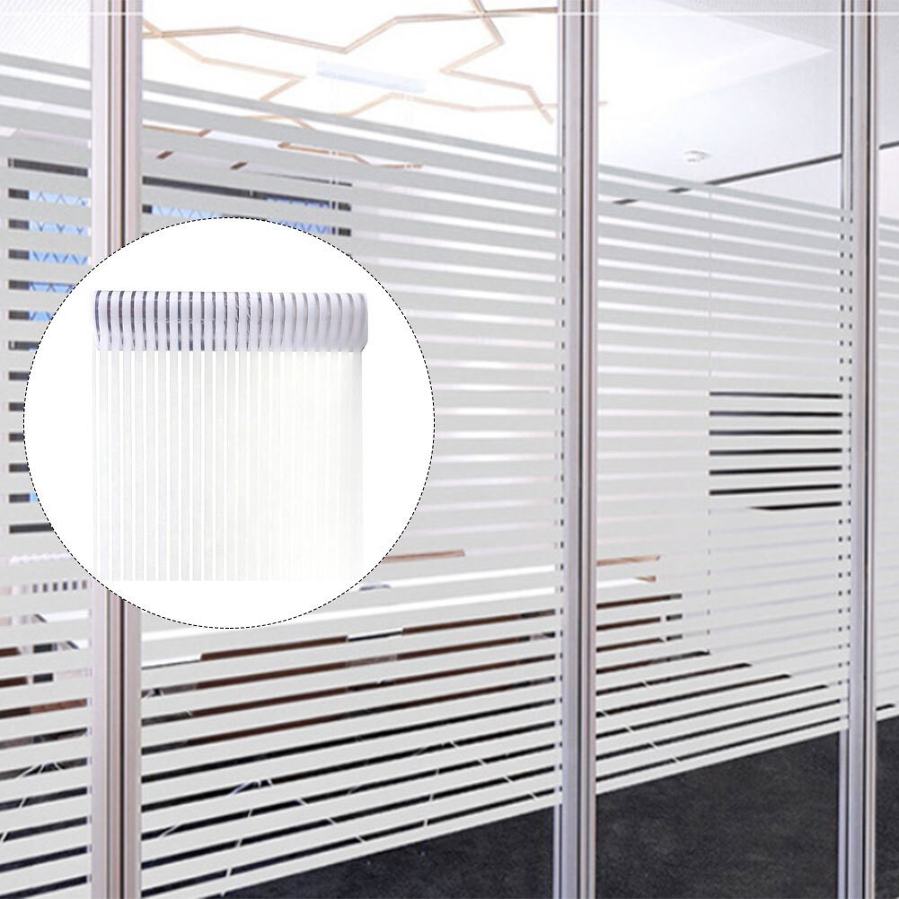 Static Cling Striped Privacy Film for Windows UV Blocking PVC Material