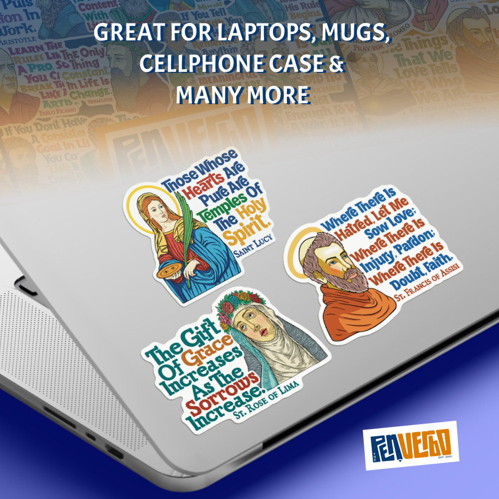 St. Rose of Lima Sticker 2pcs | Saint Sticker | Religious Gifts | SQ407