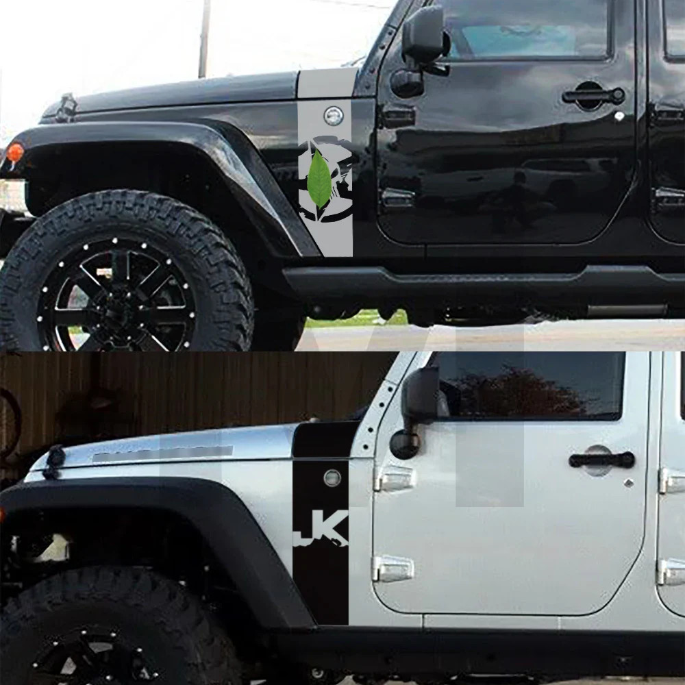Aftermarket Hood & Side Graphics Decal Kit for Jeep Wrangler JK/JKU (2007–2018)