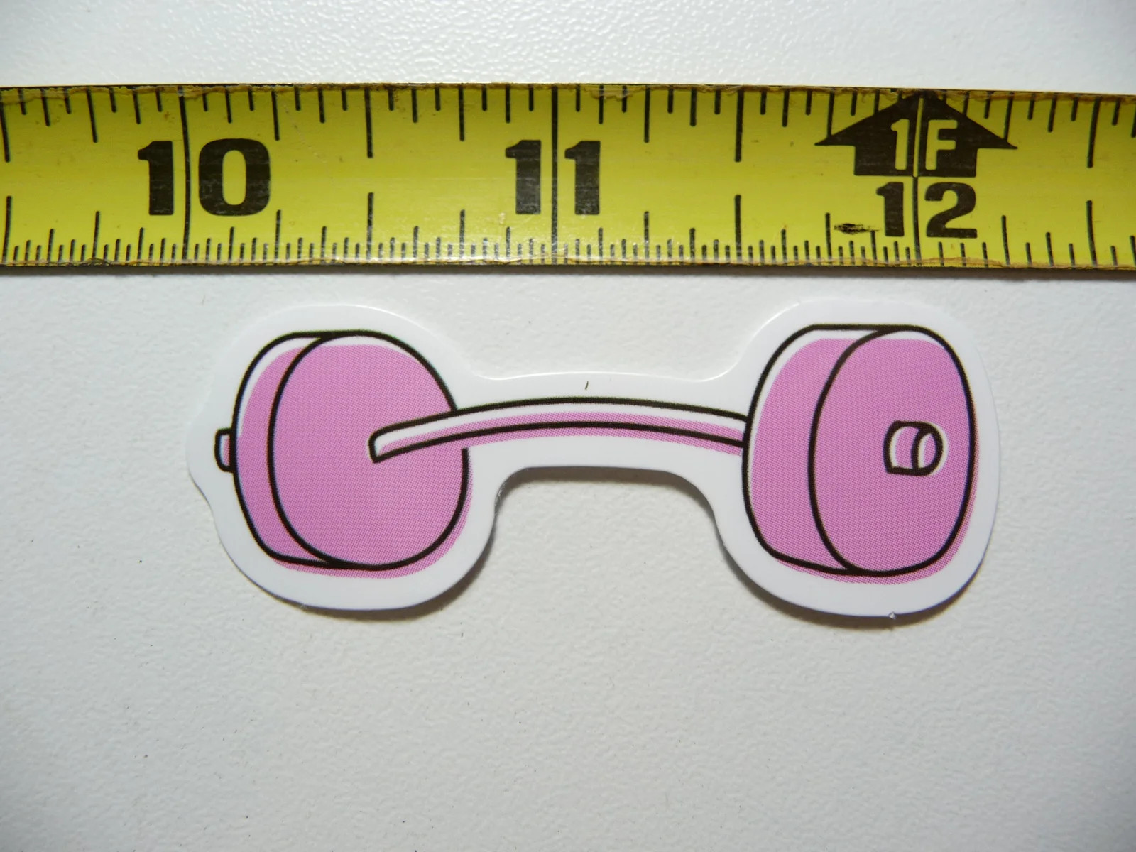 BENT BARBELL SMALL STICKER DECAL EXERCISE WEIGHTS FITNESS WEIGHTLIFTING