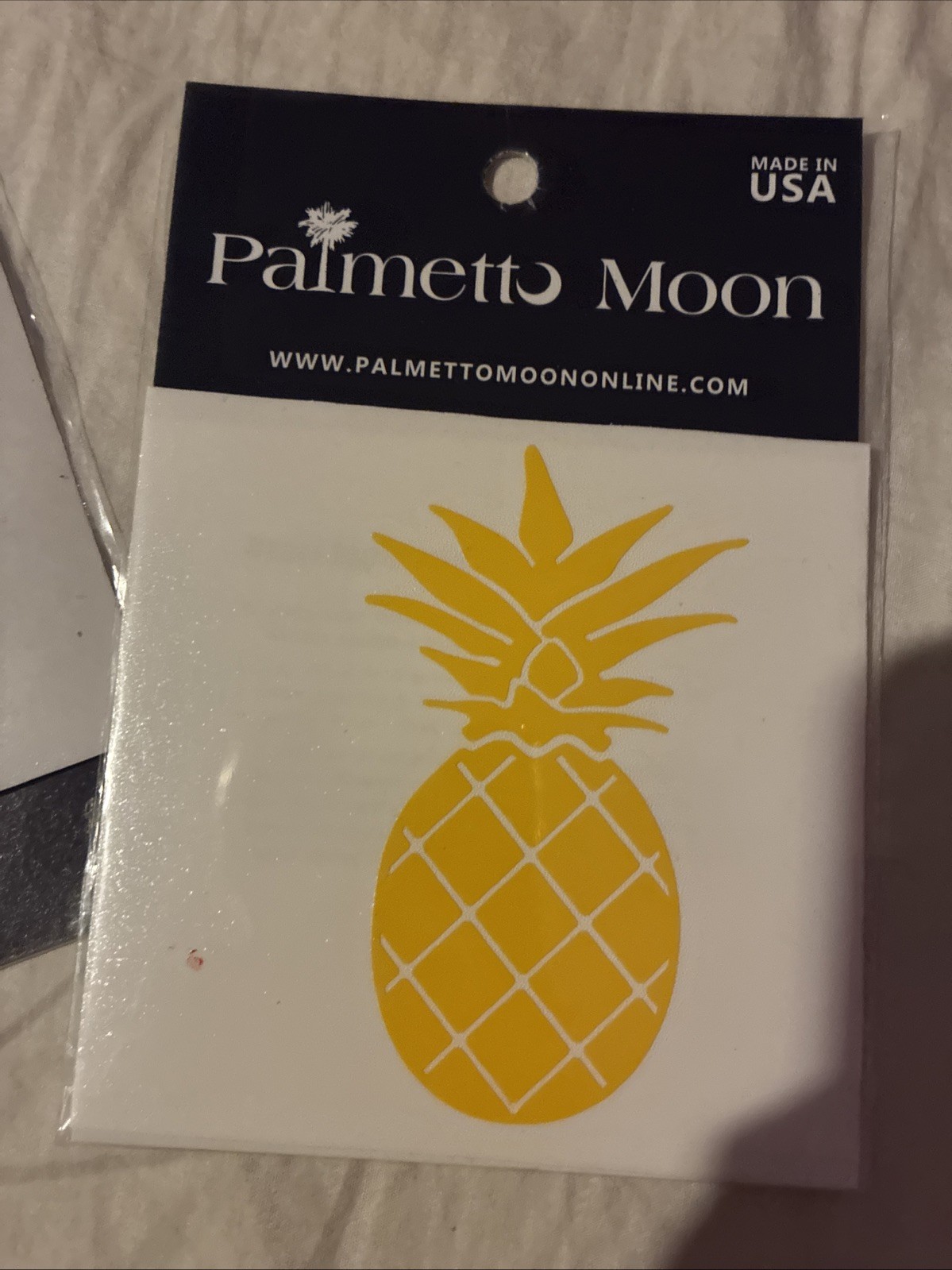 Palmetto Moon Mini Yellow Pineapple Decal Stickers 3.5”