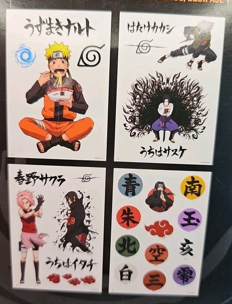 Naruto Shippuden Roomscapes Device Decals 4 Sheets 27 Foiled Decals Trends Int'l