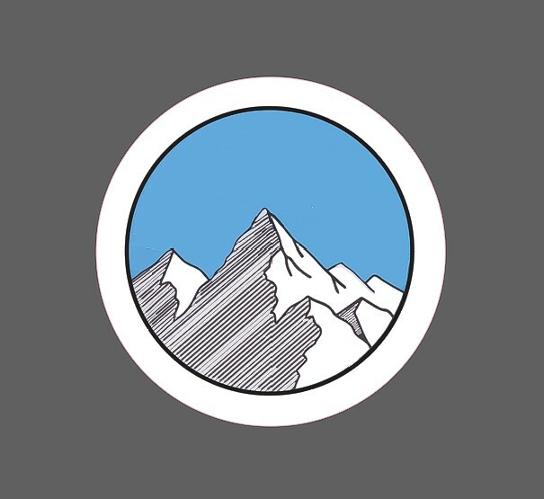 Mountain Range Sticker Blue Sky Waterproof – Buy Any 4 For $1.75 Each Storewide!