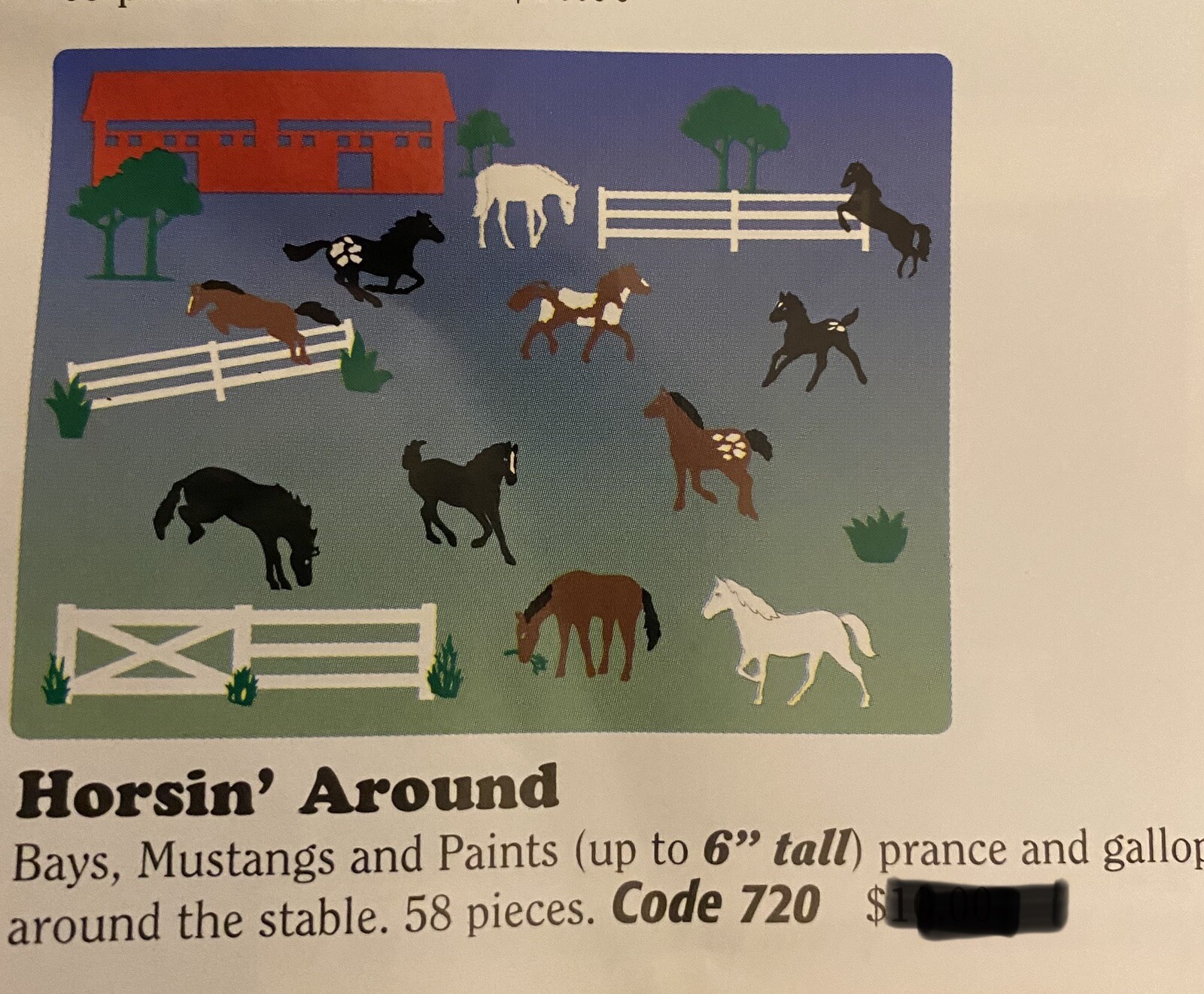 Horsin’ Around Mustangs up to 6” Vintage Stik-EES Vinyl Decals Window Clings NEW