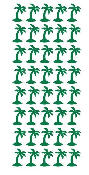 Green Palm Tree Stickers Sticker 1" DC11-068